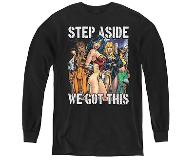 Justice League Boys of America Youth Heroines Long Sleeve Sweatshirts