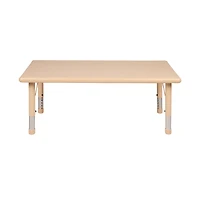 Emma+Oliver 24"W X 48"L Rectangular Plastic Height Adjustable Activity Table