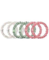 Slip -Pc. Pure Silk Skinny Scrunchies Set