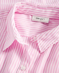 On 34th Women's Button-Front Crepe Shirt