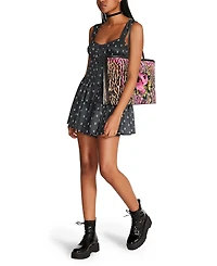 Betsey Johnson Leopard Embroidered Patch Tote