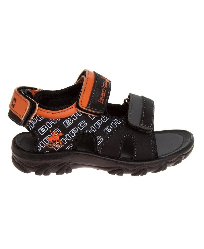 Beverly Hills Polo Club Toddler Double Hook and Loop Sport Sandals