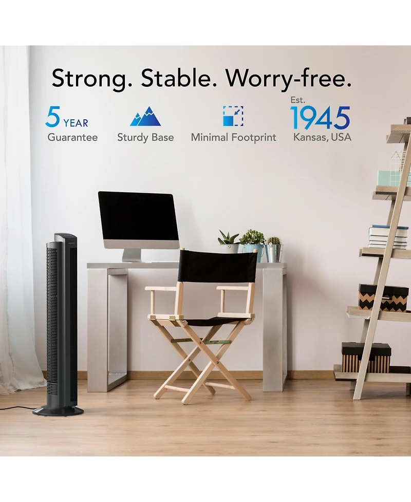Vornado OZI42 42" Whole Room Air Circulator Tower Fan with Remote Control