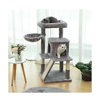 Slickblue Cat Tree With Sisal-covered Scratching Posts