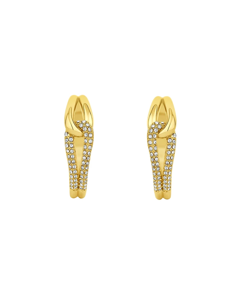 And Now This Crystal knot hoop earring