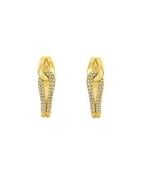 And Now This Crystal knot hoop earring