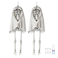 Yescom 65" Two Headed Skeleton Bone Life Size Prop Halloween Decor 2 Pack