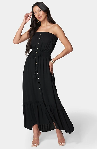 Bebe Women's Strapless Maxi Dress