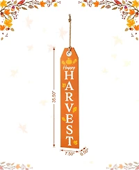 Glitzhome 35.5"H Fall and Halloween Wooden Reversible Tag Porch Sign
