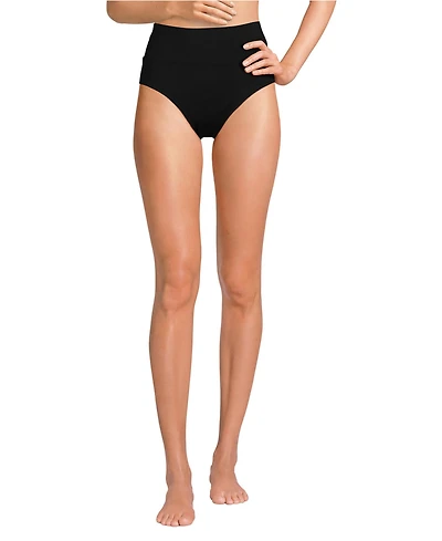 Lands' End Women's Pinchless High Waisted Bikini Bottoms