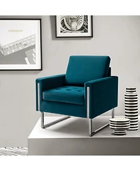 Hulala Home Elastus Modern Club Chair with Metal Legs