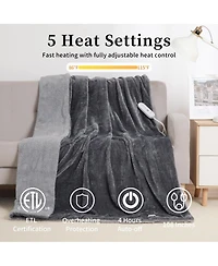 Caromio Flannel Electric Heated Throw Blanket, 50" x 60"