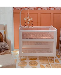 Halo Dream Inc. Breathable Mesh 2-in-1 Mini Crib - Greenguard Gold Certified
