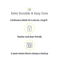BreathableBaby Waterproof Cover, For 32" x 16" Changing Pad (2-Pack))
