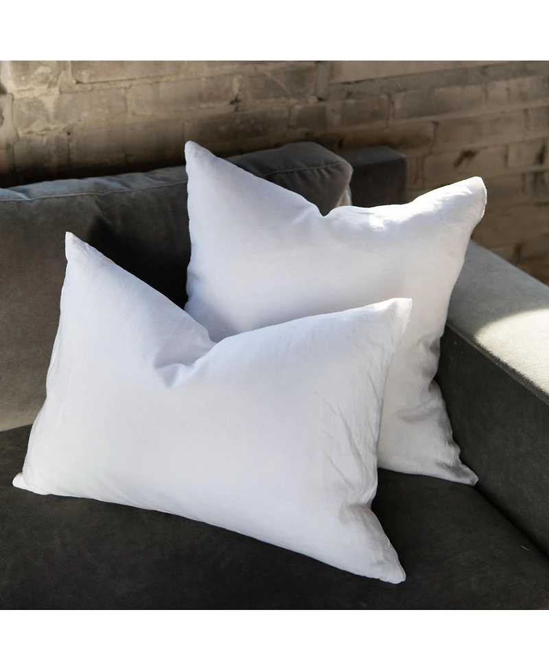 French Linen Decorative Throw Pillow - 22" x 15"