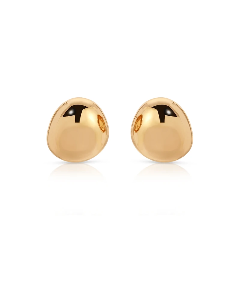Ettika Polished Pebble Stud Earrings
