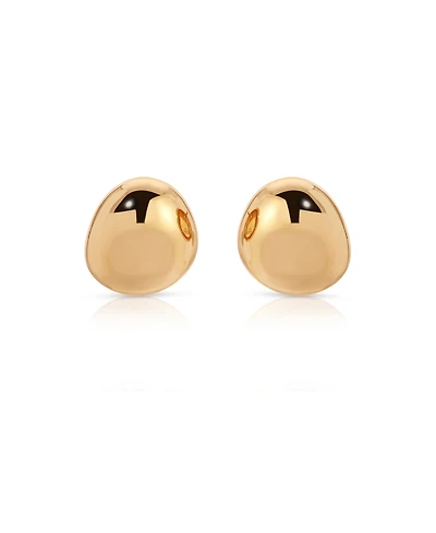 Ettika Polished Pebble Stud Earrings