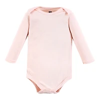 Hudson Baby Girls Cotton Long-Sleeve Bodysuits 7-Pack