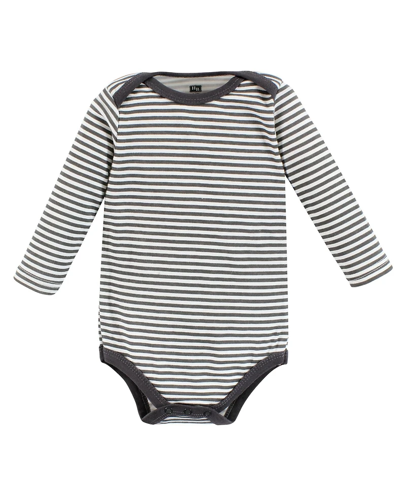 Hudson Baby Boys Long-Sleeve Cotton Bodysuit Collection 7-Piece Set