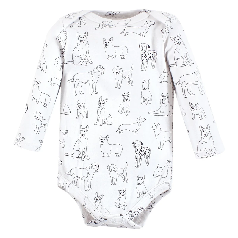 Hudson Baby Boys Long-Sleeve Cotton Bodysuit Collection 7-Piece Set