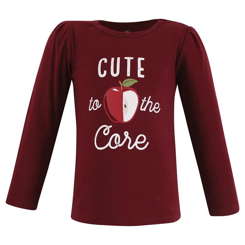Hudson Baby Toddler Girls Long Sleeve T-Shirts, Fall Botanical