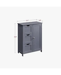 Slickblue Bathroom Storage Cabinet, Floor Cabinet with 3 Large Drawers and 1 Adjustable Shelf