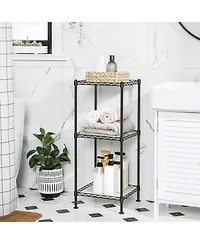 Slickblue 3-tier Bathroom Shelf, Wire Shelving Unit, Metal Storage Rack For Small Space
