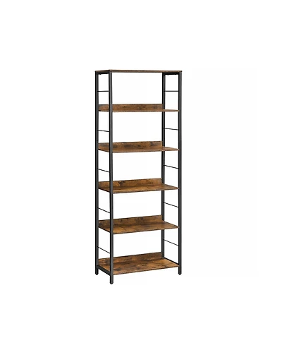 6-tier Bookshelf, Bookcase For Office, Shelving Unit, With Back Panels