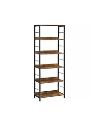 6-tier Bookshelf, Bookcase For Office, Shelving Unit, With Back Panels
