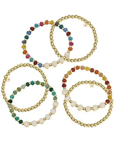 Unwritten Multi Stone Beaded Stretch Bracelet Set