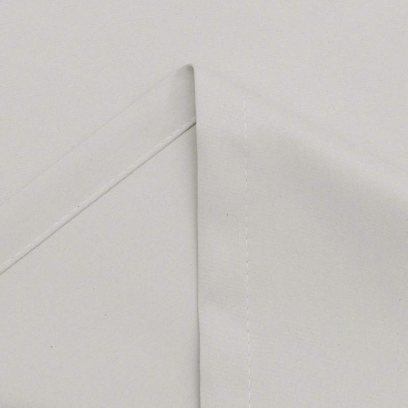 Kate Aurora Hotel Living 2 Pack 100% Blackout Grommet Top Ivory Beige Curtain Panels