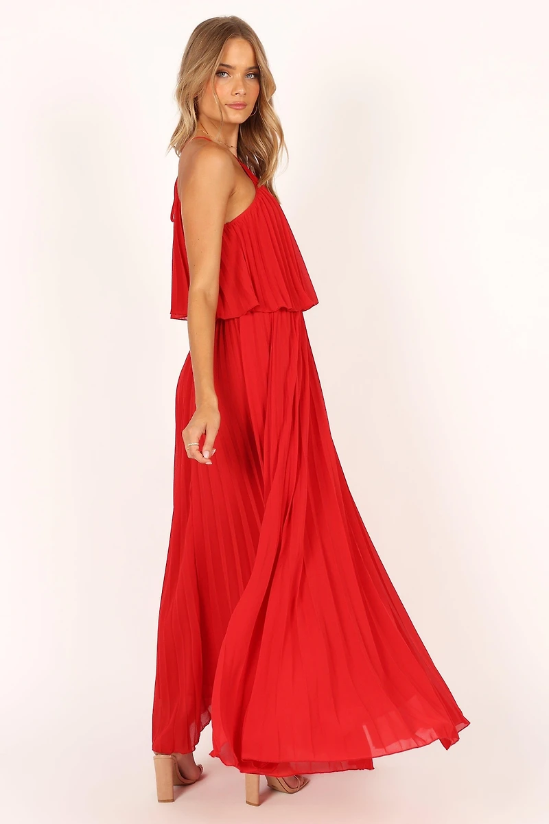 Petal and Pup Women's Gia Pleated Halterneck Maxi Dress