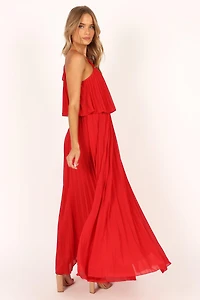 Petal and Pup Women's Gia Pleated Halterneck Maxi Dress