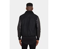 Saint Morta Mens Maverik Faux Sherpa Leather Jacket
