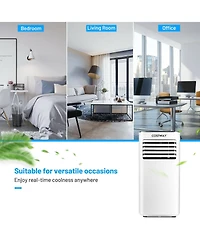 10000 Btu Portable Evaporative Air Cooler Dehumidifier with 24H Timer