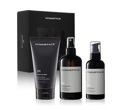 Hommeface Men's 3-Step Daily Skincare Set
