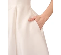 Adrianna Papell Boat-Neck A-Line Dress