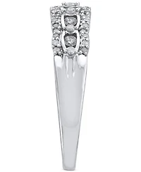 Diamond Scalloped Edge Band (1/2 ct. t.w.) in 14k White Gold
