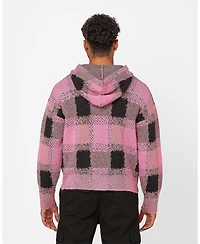 Xxiii Men's Dalas Plaid Sweater Hoodie