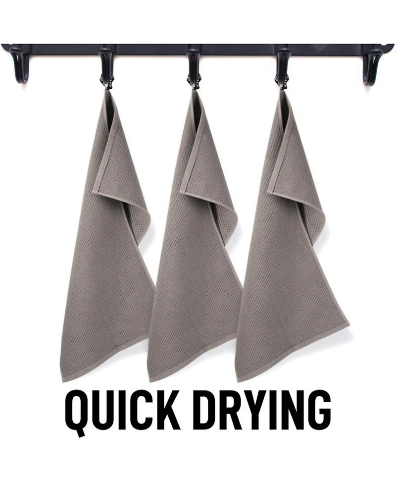 Zulay Kitchen 3 Pack Waffle Weave Kitchen Towels