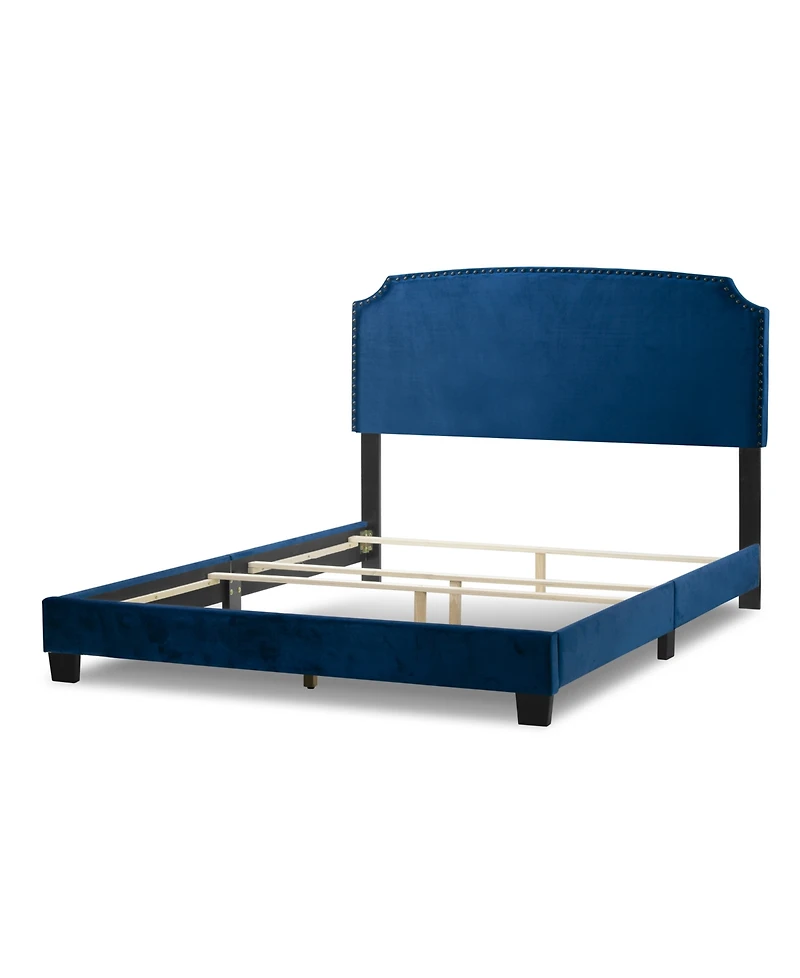Glamour Home 48.25" Arezo Fabric, Rubberwood Queen Bed