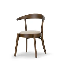 Glamour Home 29.92" Audra Rubberwood, Fabric Dining Chair, Set of 2