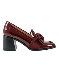 Bandolino Women's Korrar Bow Stacked Block Heel Loafers