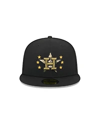 New Era Men's Black Houston Astros 2024 Armed Forces Day On-Field 59FIFTY Fitted Hat