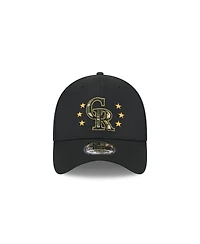 New Era Men's Black Colorado Rockies 2024 Armed Forces Day 39THIRTY Flex Hat