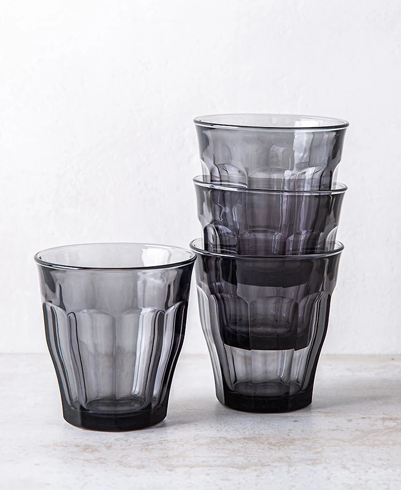 Duralex Picardie Grey Tumbler - 8 3/8 Oz.- Set Of 6