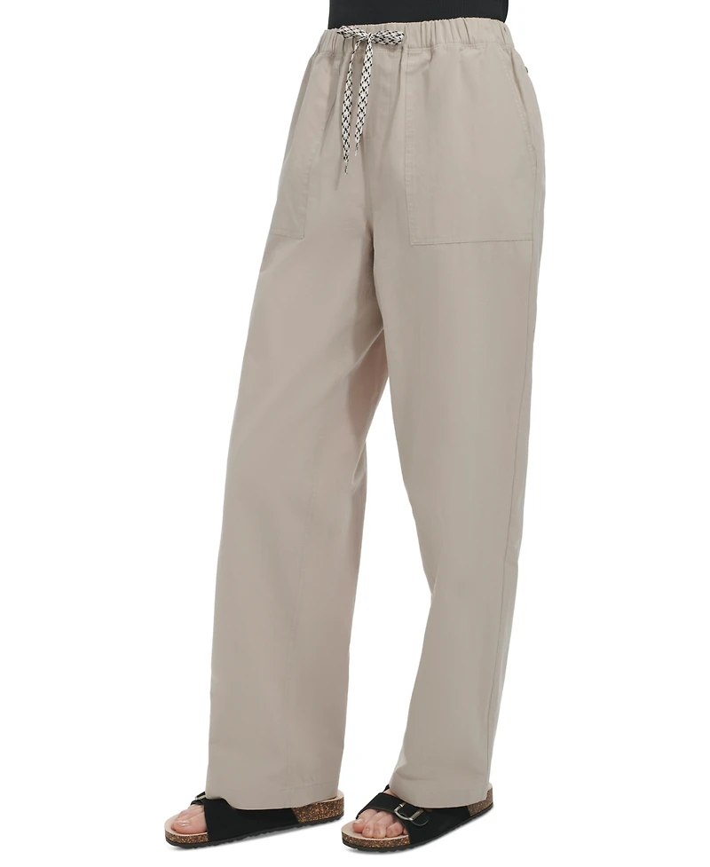 Andrew Marc Sport Women's Cotton Relaxed Straight-Leg Pants