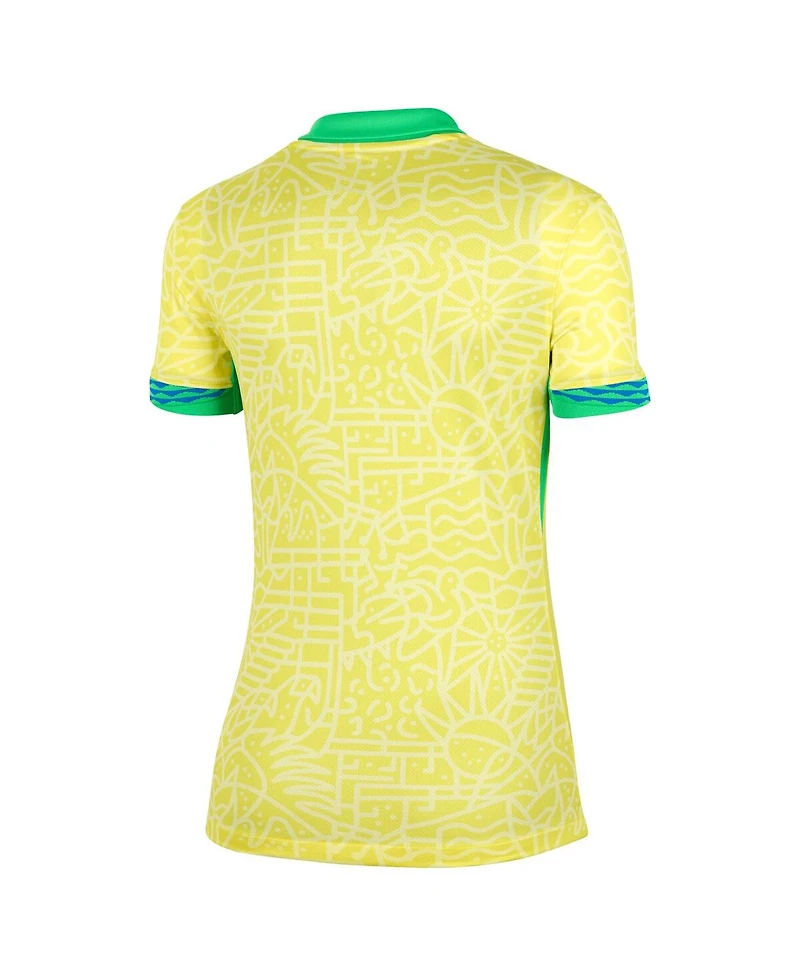 Nike Women's Yellow Brazil National Team 2024 Home Stadium Replica Jersey