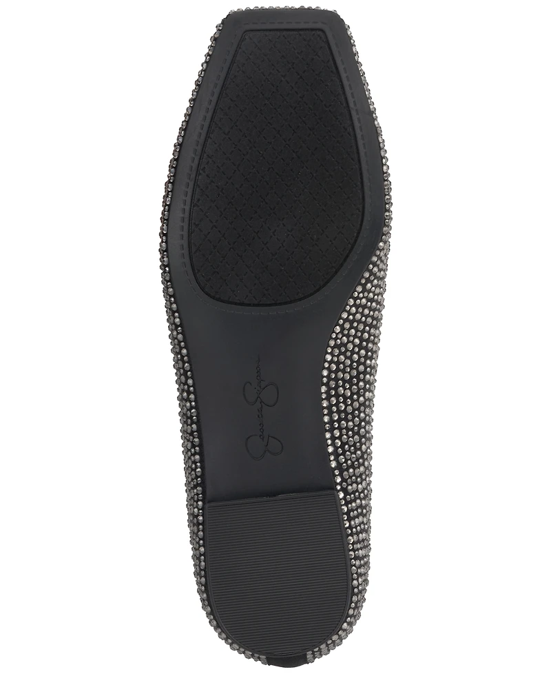 Jessica Simpson Women's Otessa Rhinestone Mary-Jane Ballet Flats