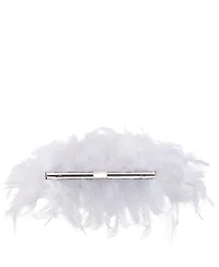 Nina All Over Feather Frame Clutch